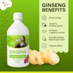 Ved Ginseng Liquid Food Supplement (500 ml) - with Siberian & Panax Ginseng - Supports Energy and Vitality - for Improved Concentration.