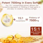 Aged Garlic Extract - 7500mg Odorless (300), Natural Black Garlic Extract, for Men and Women