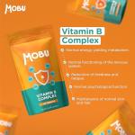Vitamin B Complex 120 Tablets | Optimal Mix of All 8 Essential Vitamins B1, B2, B3, B5, B6, B12, Biotin & Folic Acid | B Vitamins Tiredness & Fatigue Support | Vegan UK Made | GMP Approved | MOBU UK
