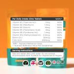 Vitamin B Complex 120 Tablets | Optimal Mix of All 8 Essential Vitamins B1, B2, B3, B5, B6, B12, Biotin & Folic Acid | B Vitamins Tiredness & Fatigue Support | Vegan UK Made | GMP Approved | MOBU UK