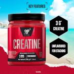 BSN DNA Creatine Monohydrate Powder, Sports Nutrition Pre Workout and Post Workout Supplement, to support and performance, Unflavoured, 216 g, 63 Servings