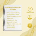 Vitamin B Compound Strong Vegetarian Tablets, 28 Count – High Strength Vitamin B Complex, B1, Vitamin B1, B2, Vitamin B2, B3, Vitamin B3, B6, Vitamin B6, B Vitamins, VIT B Complex, B6 Vitamins