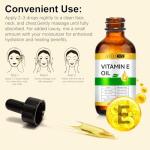 Vitamin E Oil 75,000 IU 60 ml- 100% Organic Pure Vitamin E Oil for Skin, Face, Hair, Body - Natural Antioxidant for Dryness, Wrinkles, Scars & Stretch Marks, Moisturizing and Firming Skin