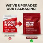 Blood Flow+ Nitric Oxide Booster Supplement - Beetroot, CoQ10, L-Citrulline & Pine Bark for Circulation, Heart Health & Blood Pressure Support - Beetroot for Energy & Stamina (90 Count)