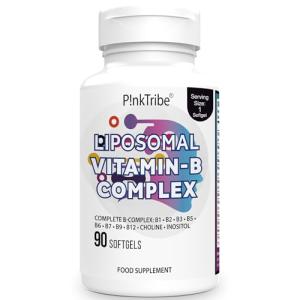 Liposomal Vitamin B Complex Softgels - 9 Methylated B Vitamins for Easy Absorbed, Vitamin B6, Folate & Inositol, 10x Better Absorption, One Softgel a Day, 90 Softgels (Pack of 1)