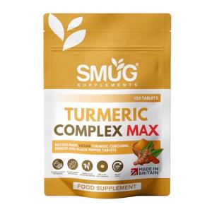 Turmeric Complex MAX 2000mg with Ginger & Black Pepper - British Made by SMUG Supplements - 120 Vegan Tablets - 3-in-1 Blend - Suitable for Men and Women