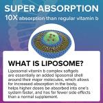 Liposomal Vitamin B Complex Softgels - 9 Methylated B Vitamins for Easy Absorbed, Vitamin B6, Folate & Inositol, 10x Better Absorption, One Softgel a Day, 90 Softgels (Pack of 1)