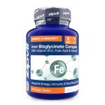 Zipvit Iron Tablets High Strength with Vitamin C, B12 & Folic Acid, 180 Vegan Energy Tablets, Iron Supplements for Women & Men for Energy & Absorption