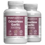 High Strength Odourless Garlic Capsules with Added Vitamin C, Thiamine and Iron | 360 Vegan & Vegetarian Capsules | Heart Health & Circulation Support | Fast Release & Absorption | UK Made