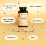 Vegavero Liposomal Vitamin C | 120 Capsules | Lab Tested, Highly Bioavailable PureWay-C | Authentic Phospholipid Bilayer Technology | Vegan