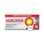 Nurofen Ibuprofen 200mg Tablets, 16 Caplets for Headache, Migraine, Back Pain, Cold & Flu Relief, 8-Hour Painkiller, Over-The-Counter Medication
