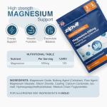 Zipvit Magnesium 500mg, 90 Vegan Tablets, High Strength Magnesium Supplement, Supports Bones and Teeth, Muscle Energy, Reduces Tiredness and Fatigue, 3 Month Supply
