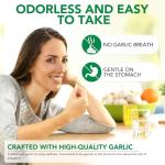 Aged Garlic Extract 7500mg Odorless Garlic Softgels – High Potency Garlic Supplement, Garlic Extract Capsules for Heart & Immune Support, Vegetarian, Non-GMO, All-Natural Daily Wellness
