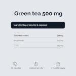 Vitaler's Green Tea 500 mg – 60 Capsules, 2 Months Supply, Vegan, No Preservatives, Pure Composition