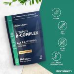 Vitamin B Complex High Strength | 365 Tablets (1 Year Supply) | All 8 B Vitamins | Vitamin B1, B2, B3, B5, B6, B12, Choline, Folic Acid & Biotin | Vegan | by Horbaach