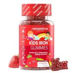 Kids Iron Gummies - Iron Supplements with Vitamin C - Energy & Immune System - Iron Gummies for Kids - Alternative to Iron Tablets for Kids - 30 Gummies - Vegan & Gluten-Free - Novomins