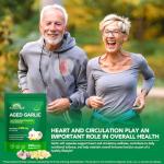 Aged Garlic Extract 7500mg Odorless Garlic Softgels – High Potency Garlic Supplement, Garlic Extract Capsules for Heart & Immune Support, Vegetarian, Non-GMO, All-Natural Daily Wellness