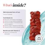 Kids Iron Gummies - Iron Supplements with Vitamin C - Energy & Immune System - Iron Gummies for Kids - Alternative to Iron Tablets for Kids - 30 Gummies - Vegan & Gluten-Free - Novomins