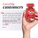 Kids Iron Gummies - Iron Supplements with Vitamin C - Energy & Immune System - Iron Gummies for Kids - Alternative to Iron Tablets for Kids - 30 Gummies - Vegan & Gluten-Free - Novomins