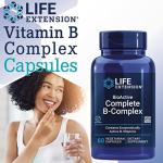 Life Extension, BioActive Complete B-Complex, 60 Vegan Capsules, Laboratory-Tested, Vegetarian, Gluten-Free, SOYA-Free, Non-GMO