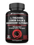 L-Theanine Green Tea Extract with Added Lemon Balm Extract and Chelated Magnesium Glycinate - Derived from Green Tea Leaves - Sleep & Relaxation Support - Mental Clarity