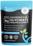 Magnesium Glycinate 3-in-1 Complex 2000mg – Triple Magnesium Blend with Bisglycinate, Malate & Citrate – 425mg Elemental – 90 Vegan Capsules – High Strength & High Absorption – UK Made Supplement