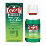 Covonia All-in-One Chesty Cough, Cold & Flu Relief Oral Solution, Sugar Free, Fights Chesty Cough, Headaches, Sore Throats,Contains Paracetamol, for Adults & Children Aged 12 +,160ml