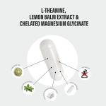 L-Theanine Green Tea Extract with Added Lemon Balm Extract and Chelated Magnesium Glycinate - Derived from Green Tea Leaves - Sleep & Relaxation Support - Mental Clarity