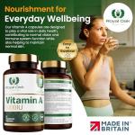 Royal Oak Health Vitamin A 5000IU | 60 Vegan Capsules | Retinyl Acetate | Supports Vision, Skin & Immune Function | Gluten & Dairy Free | Made in Britain