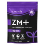 Nutravita ZM+ Supplements for Men & Women - 180 High Strength Tablets (6 Months) - Vegan Supplement Zinc Magnesium Vitamin B6 - Sleep Aid, Muscle Recovery, Supports Testosterone Levels - UK Made