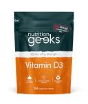 Nutrition Geeks, Vitamin D 4000 iu - 1 Year Supply, 365 Easy-Swallow Tablets Vegetarian D3 iu, High Strength Supplet UK Made VIT & Vitamins Awarded by The Independent