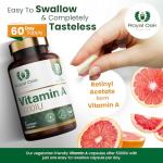 Royal Oak Health Vitamin A 5000IU | 60 Vegan Capsules | Retinyl Acetate | Supports Vision, Skin & Immune Function | Gluten & Dairy Free | Made in Britain