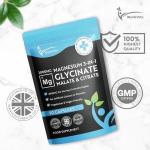 Magnesium Glycinate 3-in-1 Complex 2000mg – Triple Magnesium Blend with Bisglycinate, Malate & Citrate – 425mg Elemental – 90 Vegan Capsules – High Strength & High Absorption – UK Made Supplement