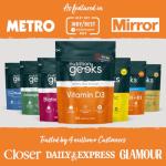 Nutrition Geeks, Vitamin D 4000 iu - 1 Year Supply, 365 Easy-Swallow Tablets Vegetarian D3 iu, High Strength Supplet UK Made VIT & Vitamins Awarded by The Independent