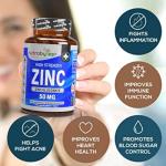 Nutrabytes Zinc Capsules 50mg | 180 Capsules | 6 Months Supply | Zinc Supplements for Men & Women, 1-a-Day | No Artificial Flavours | Non-GMO, Vegan & Magnesium Stearate-Free | UK Made