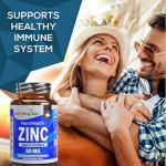 Nutrabytes Zinc Capsules 50mg | 180 Capsules | 6 Months Supply | Zinc Supplements for Men & Women, 1-a-Day | No Artificial Flavours | Non-GMO, Vegan & Magnesium Stearate-Free | UK Made