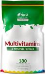 Nu U Nutrition - A-Z Multivitamin Tablets for Women & Men - 180 Tablets - 6 Month Supply - 25 High Strength Essential Nutrients Including Iron, Zinc, Magnesium, Vitamin B12, C & D3 - Made in The UK