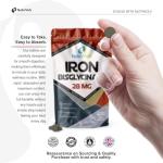 Iron Bisglycinate 28mg | 400 Tablets (6+ Months Supply) | Gentle High Absorption Iron Supplements for Women & Men | Immune System Booster | Ferrous Bisglycinate Form | Non-GMO | Vegan | by NutriVolv