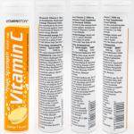 Vitamin Store 60 High Strength Vitamin C (1000mg) Effervescent Tablets - 3 Packs of 20 Vitamin C Dissolvable Tablets - One-a-Day - Soluble Orange Flavoured Vitamin C Fizzy Tablets to Support Immunity