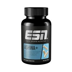 ESN Ashwa+, 120 Vegan Capsules - 600 mg Ashwaganda Root Extract per Serving - 60 Servings, 2 Months Supply - Ashwagandha KSM-66 - Non-GMO