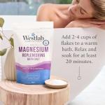 Westlab Magnesium Flakes 1kg - Support Symptoms of Magnesium Deficiency. Soothe & Support Muscle Tension, Headaches, Insomnia, Fatigue & Cramps. Sports Injury Prevention and Rehabilitation.
