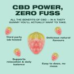 Swiss Peak, High-Strength 3200mg CBD Strawberry Flavoured Gummies, 70 Gummies Per Tub, Non-GMO, All Natural & No THC, Vegan, Gluten-Free | UK-Made