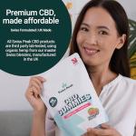 Swiss Peak, High-Strength 3200mg CBD Strawberry Flavoured Gummies, 70 Gummies Per Tub, Non-GMO, All Natural & No THC, Vegan, Gluten-Free | UK-Made