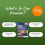 Zipvit Ashwagandha KSM 66 2000 mg with Vitamin B6, B5 & Black Pepper, High Strength Ashwagandha Root Extract, 60 Vegan Capsules, 2 Months Supply