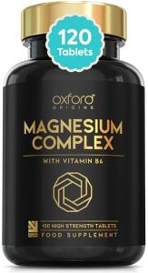 Advanced Magnesium Complex with Vitamin B6 | Made in The UK | Magnesium Supplements for Restless Leg Syndrome Relief, Leg Cramps & Sleep | Mag Citrate, Oxide & VIT B6 | 120 Capsules