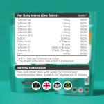 Multivitamin & Iron 120 Tablets for Men & Women | Vitamin B, C, D, E and Iron | Immune Support & Daily Wellbeing Multivitamins | Vegan | MOBU UK