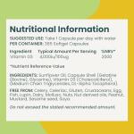 Vitamin D3 4000iu 1 Year Supply | Premium High Strength Supplement | 365 Easy to Swallow Softgel Capsule | One a Day, Year Supply | Supports Healthy Bones, Teeth, Muscle and Immune System | UK Made