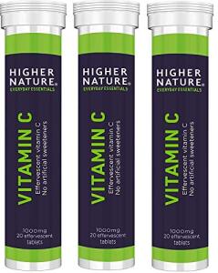 Higher Nature Fizzy C Effervescent Vitamins 20 tablet X 3 (Pack of 3)