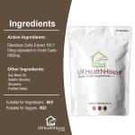 UKHealthHouse Odourless Garlic Capsules Pearls 1000mg | High Strength Garlic Supplements for Healthy Heart & Blood Circulation | One-a-Day Supplement for Adults | 30 Softgels