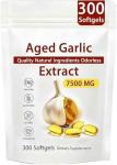 Aged Garlic Extract 7500mg Odorless (300), Natural Black Garlic Extract, for Men and Women